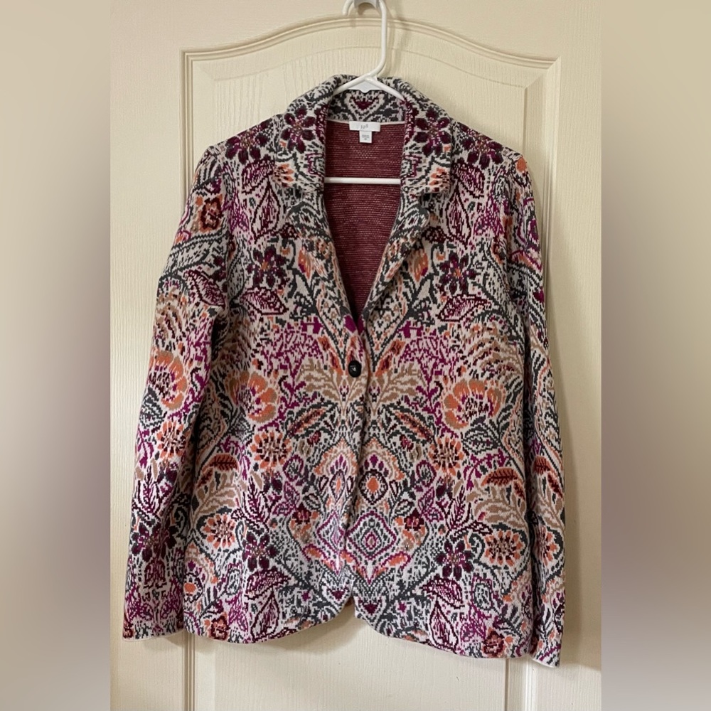 J. Jill Women's Multicolor knit jacket